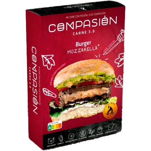 Compasión - Burger Rellena de Mozzarella Vegana