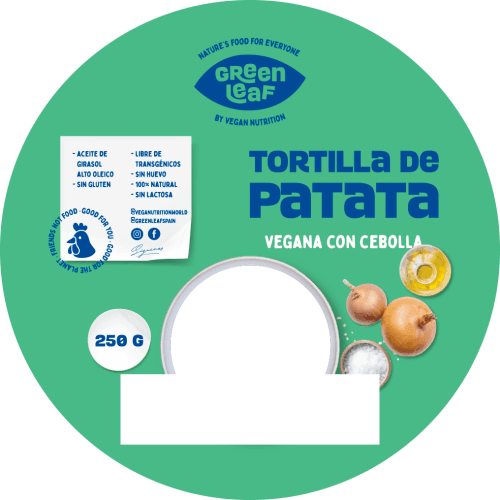  VN Green Leaf - Tortilla de Patata Vegana con Cebolla -  True Vegan S.L
